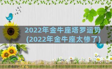 2022年金牛座塔罗运势(2022年金牛座太惨了)