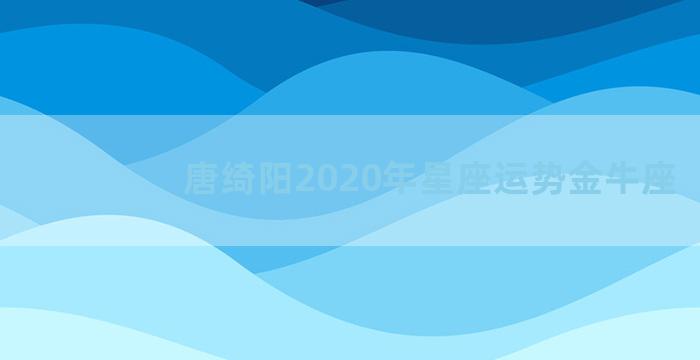 唐绮阳2020年星座运势金牛座